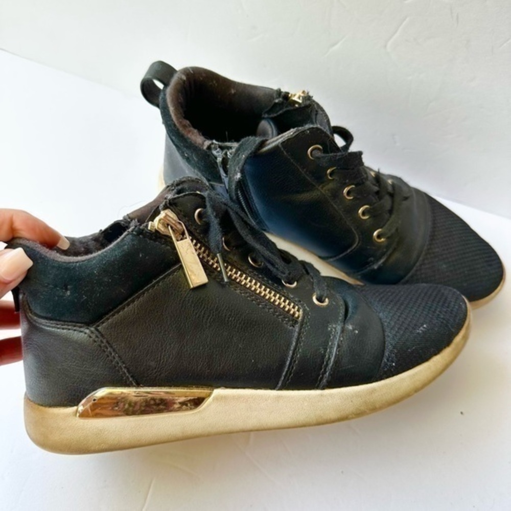 ALDO black lace up sneakers